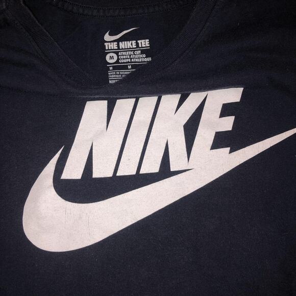 Men's White/Black Nike Graphic Logo Tee - Picture 3 of 3